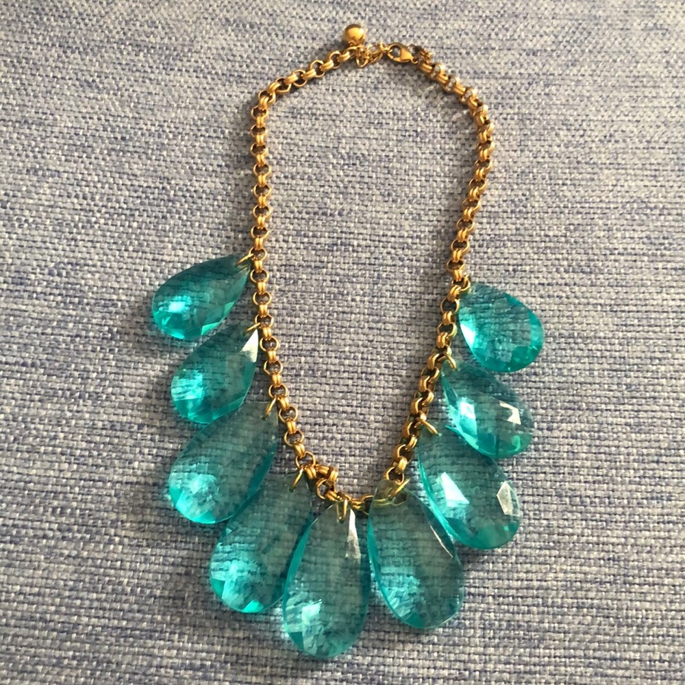 Kate Spade teal statement necklace